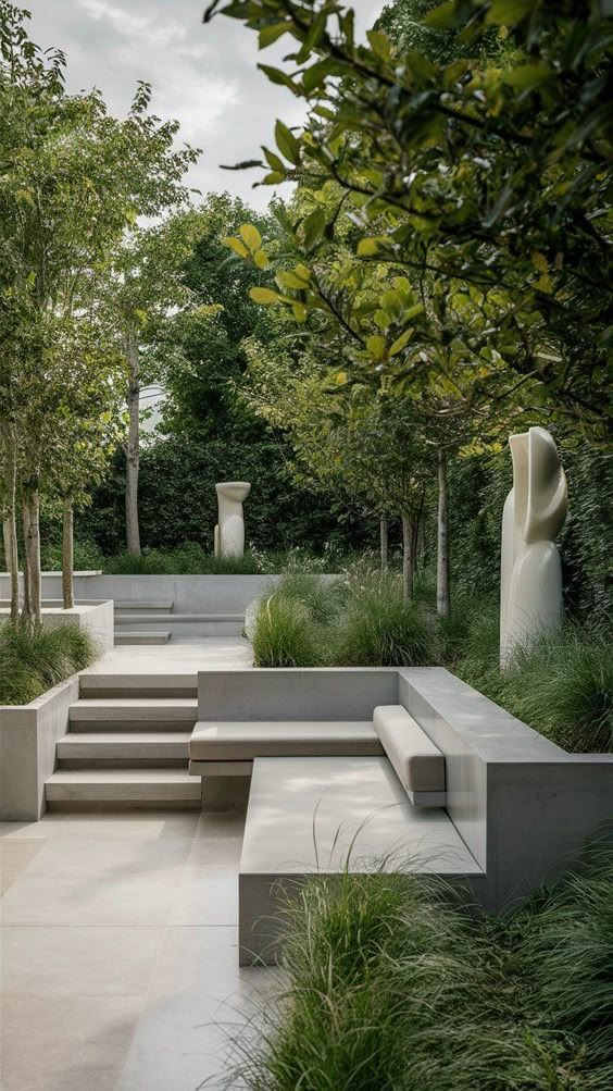 Šiuolaikinio stiliaus kraštovaizdžio dizainas